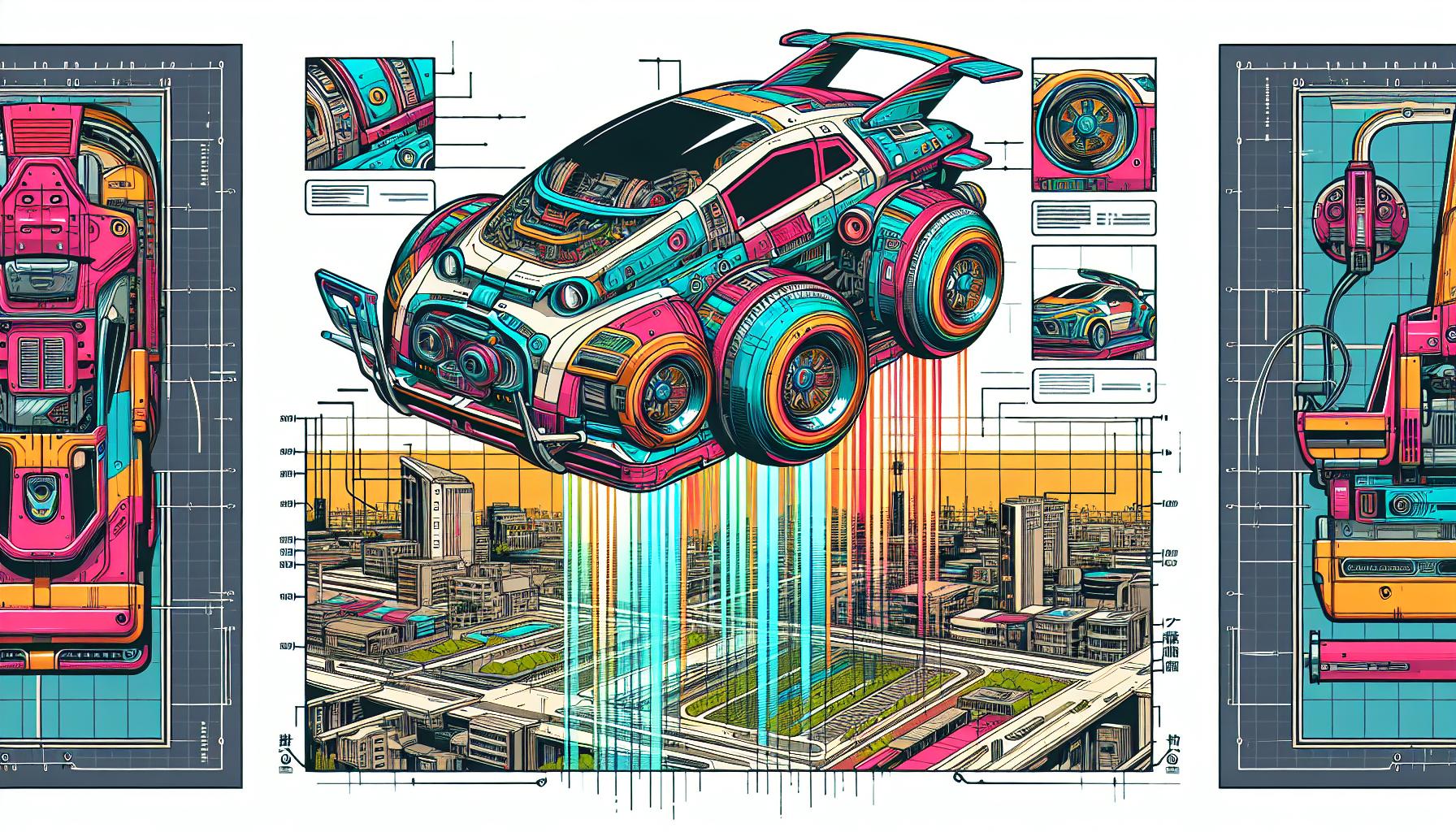浮遊車の技術イラスト