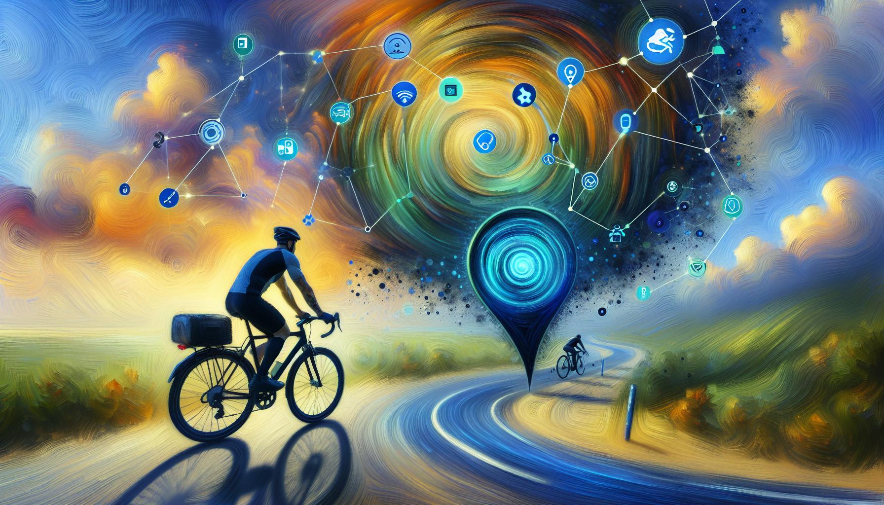 IoT技術が支えるサイクリングのイメージ