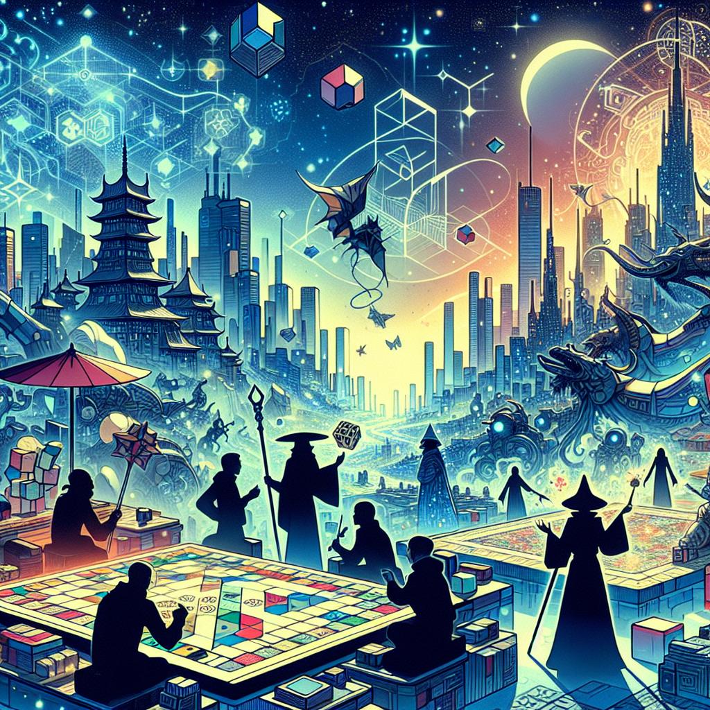 2124年の新しいボードゲーム：未来と魔法が交差する遊びの世界