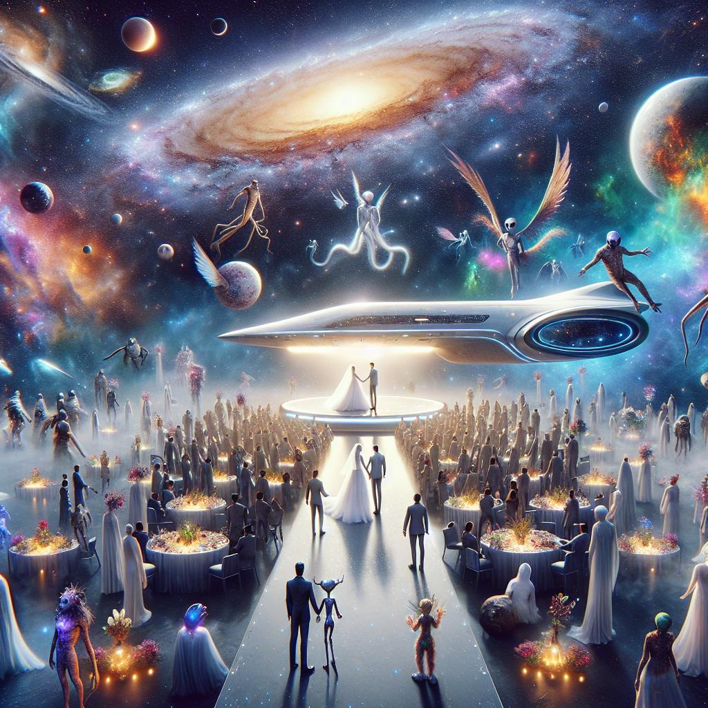 未来の宇宙ウェディングの冒険記：銀河を超えて